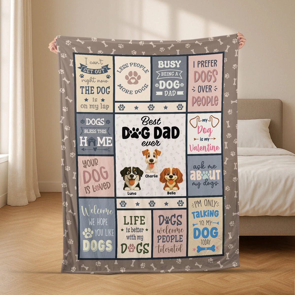 Best Dog Mom Ever Custom Blanket - Personalized Pet Keepsake Gift