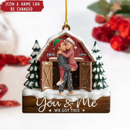 God Knew My Heart Needed You Personalized Acrylic Ornament - Custom Couple Christmas Gift for Husband and Wife