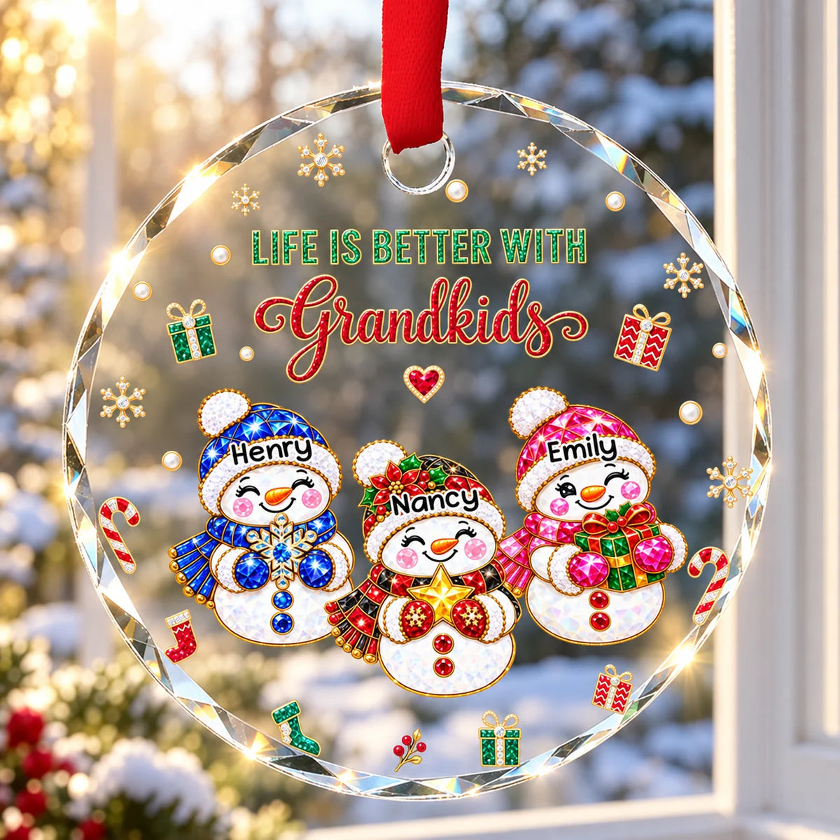 Grandkids Make Christmas Better - Personalized Glass Ornament - Christmas Gift For Grandma 37c43e09-b82f-43e2-8e15-131ec1d31e03-1.png