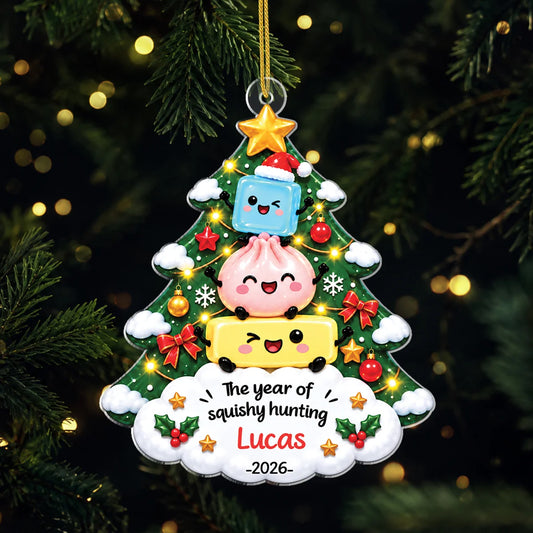 The Year Of Squishy Hunting Personalized Acrylic Ornament - Christmas Gift for Kids