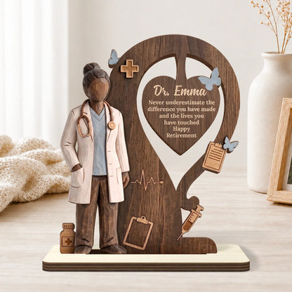 Personalized Doctor Retirement Plaque personalization view for Nurse