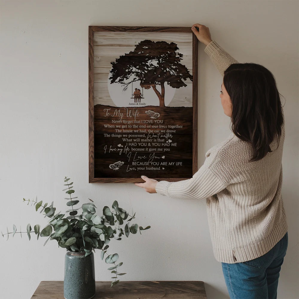 To My Wife Never Forget That I Love You - Personalized Canvas / Poster Romantic Anniversary Gift