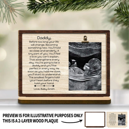 Personalized New Dad Wood Plaque for Dad with personalized design details for meaningful gifting image 7