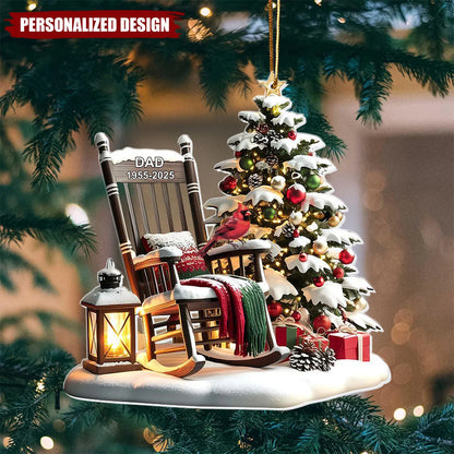 Christmas in Heaven Personalized Acrylic Ornament - Custom Memorial Keepsake Gift for Family