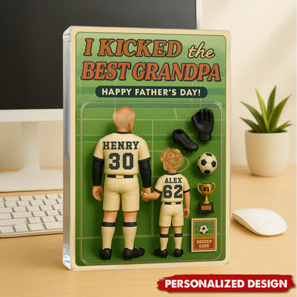 Personalized Soccer Dad Acrylic Plaque personalization view for Dad