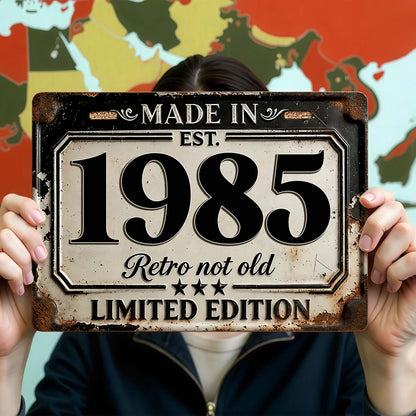 Custom Retro Not Old Metal Sign for Coworker / Boss with personalized design details for meaningful gifting image 6