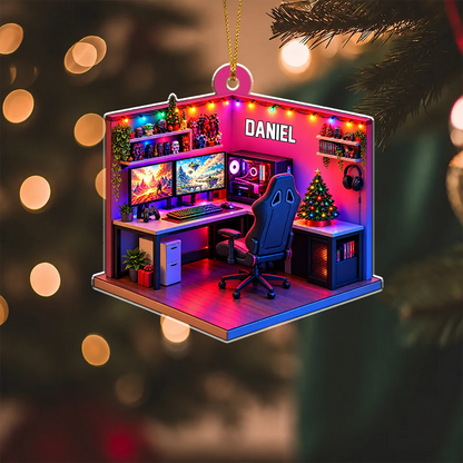 Gaming Room Setup Decor - Custom Gamer Christmas Gift - Gamer Boy Ornament c98ba27e-48de-4fb9-9d67-79011b3afcc9-1.png