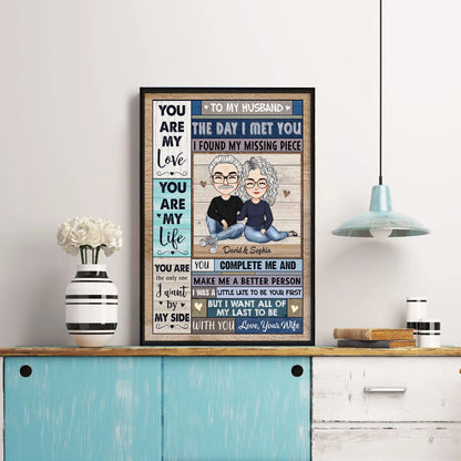 "All Of My Last To Be With You" Personalized Canvas / Poster - Custom Anniversary Wall Art Gift for Couples
