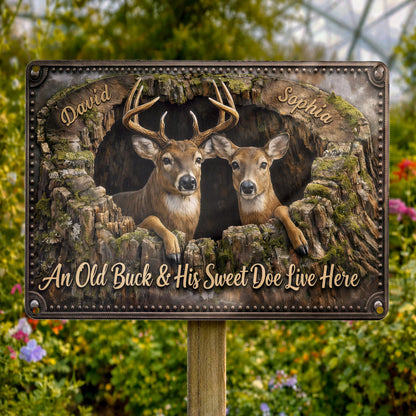 Custom Deer Couple Metal Sign for Couples with personalized design details for meaningful gifting image 7
