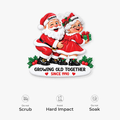 Growing Old Together Personalized Acrylic Ornament for Couples - Custom Christmas Anniversary Gift