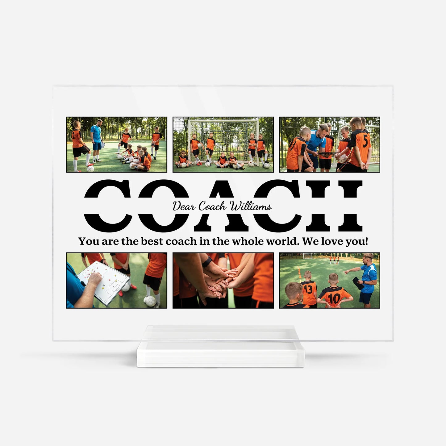 Personalized Soccer Coach Plaque for Teacher with personalized design details for meaningful gifting