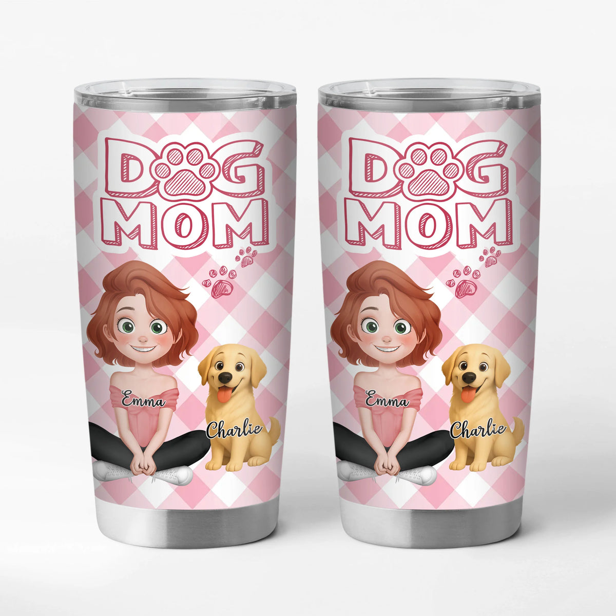 Dog Mom Personalized Tumbler - Custom Keepsake Gift for Pet Lovers