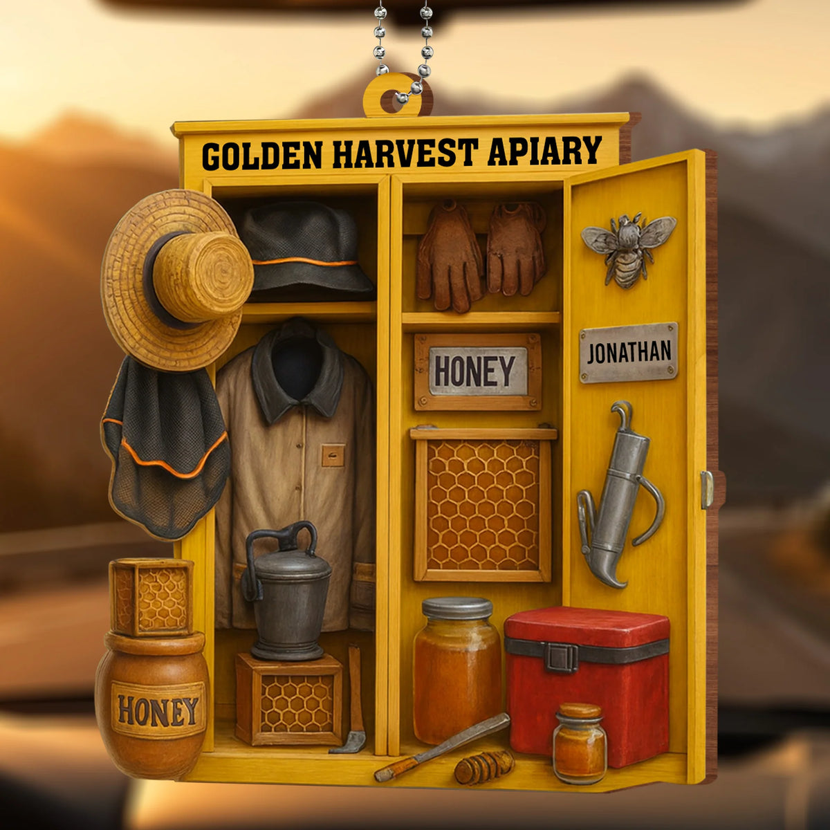 Golden Harvest Apiary With Bee And Equipment