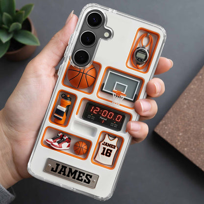 Personalized Basketball Phone Case - Custom Jersey & Hoop Sports Gift for Basketball Lovers