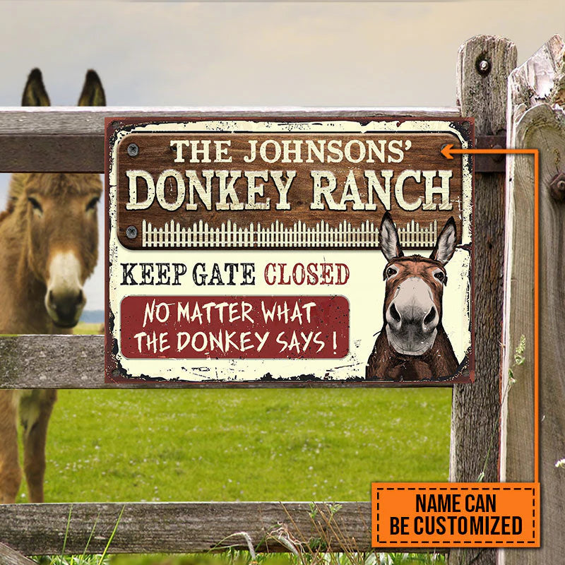 Personalized Donkey Sign for Family with personalized design details for meaningful gifting image 6