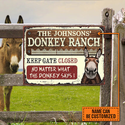 Personalized Donkey Sign for Family with personalized design details for meaningful gifting image 6