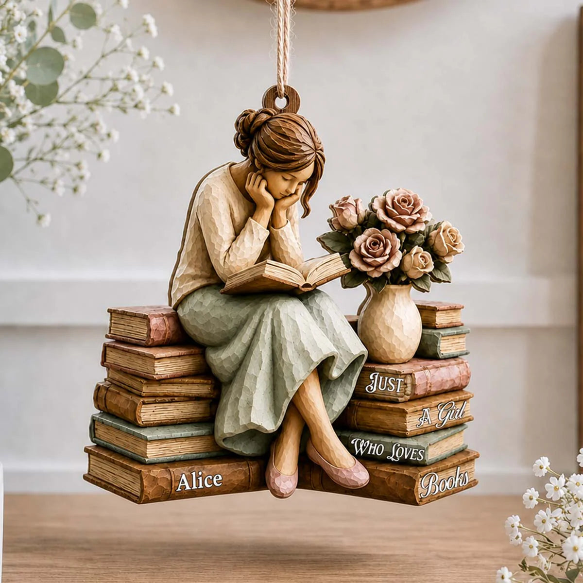 Personalized Book Lover Ornament personalization view for Best Friends