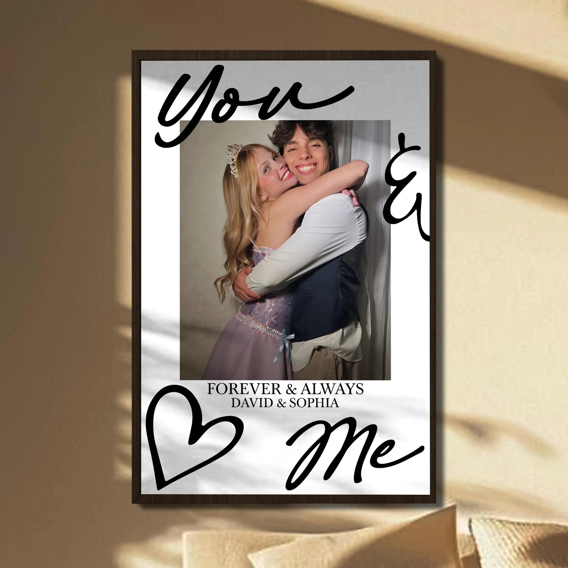 Personalized Couple Photo Poster personalization view for Couples