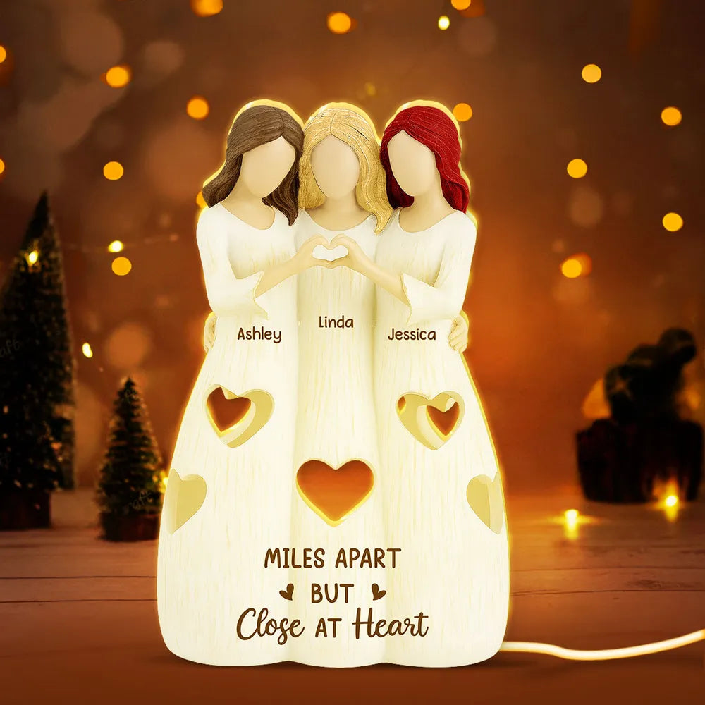 "Life is Better with Sisters" Personalized Acrylic Light Box - Custom Gift for Sister
