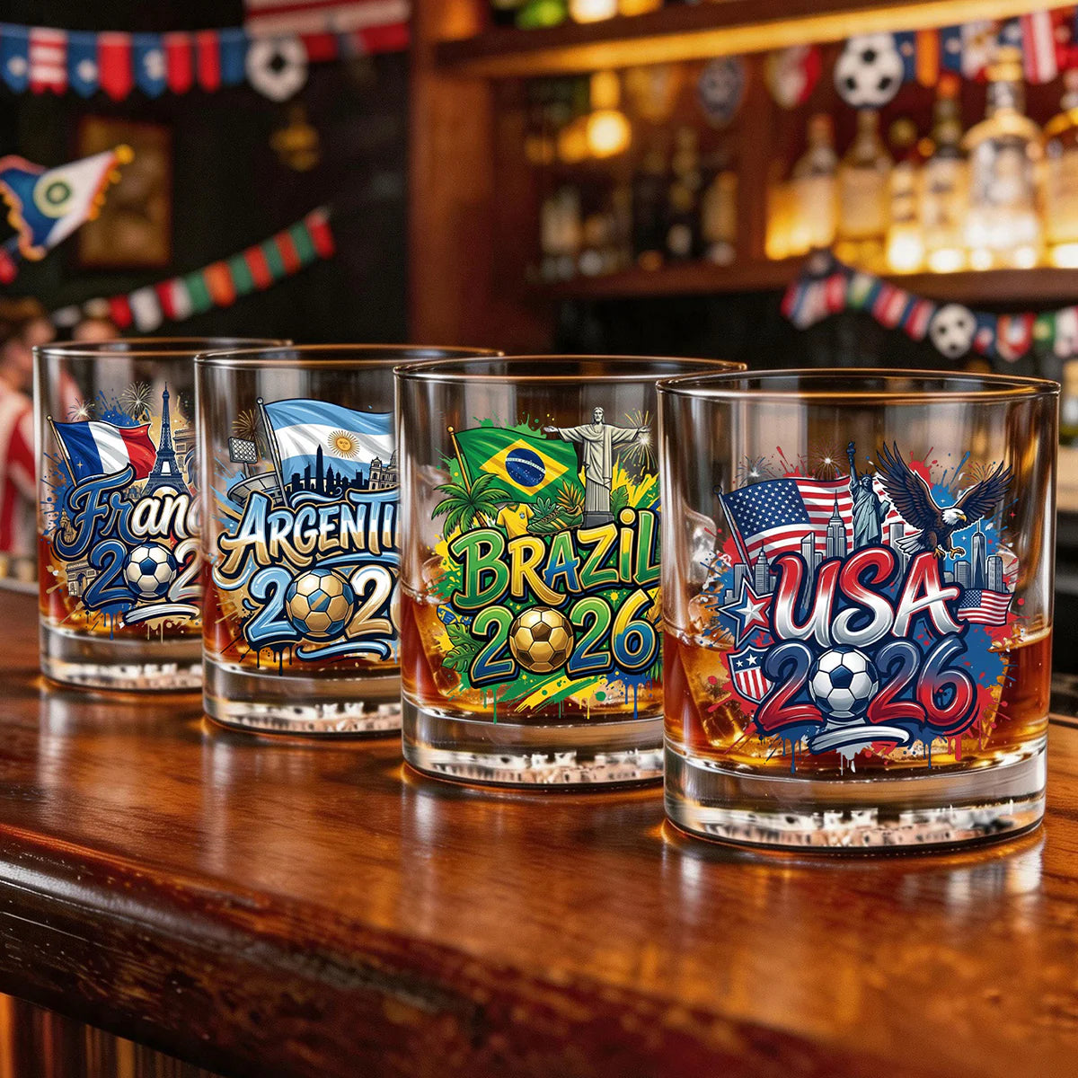Personalized Soccer Whiskey Glass personalization view for Dad