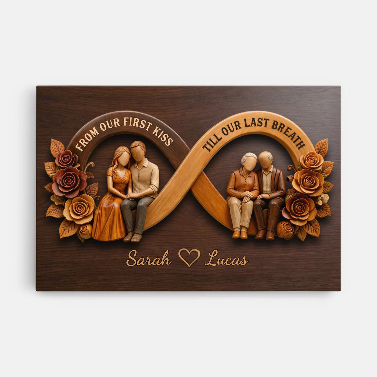 From Our First Kiss Till Our Last Breath - Personalized Couple Canvas / Poster Gift