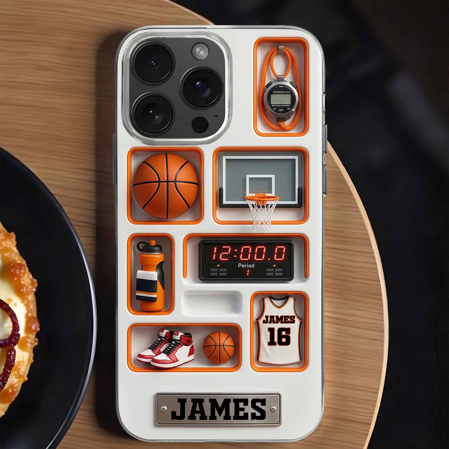 Personalized Basketball Phone Case - Custom Jersey & Hoop Sports Gift for Basketball Lovers