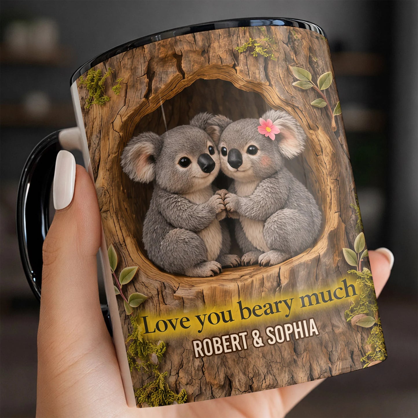 Personalized Koala Couple Mug personalization view for Couples