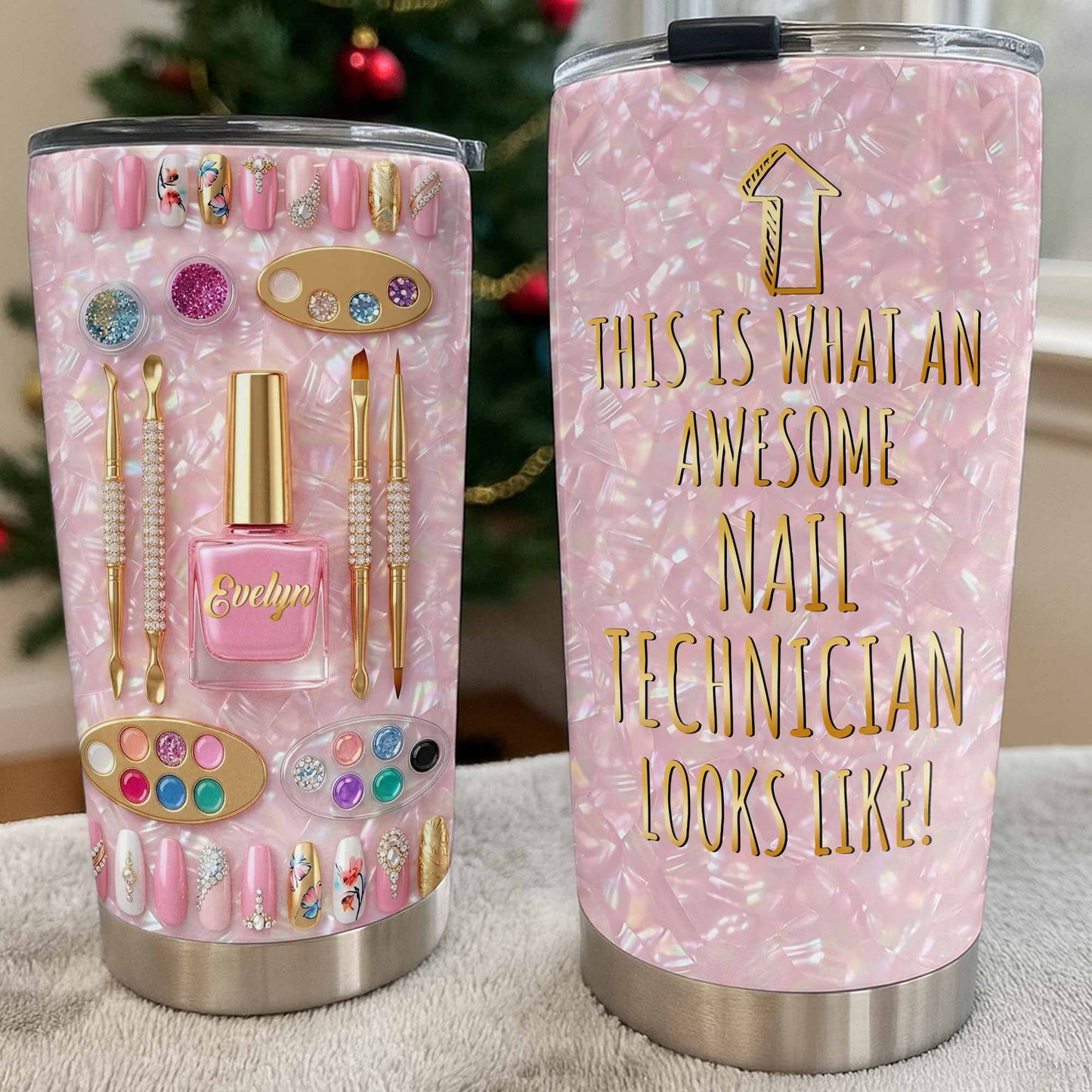 Personalized Nail Tech Tumbler for Best Friends with personalized design details for meaningful gifting image 8