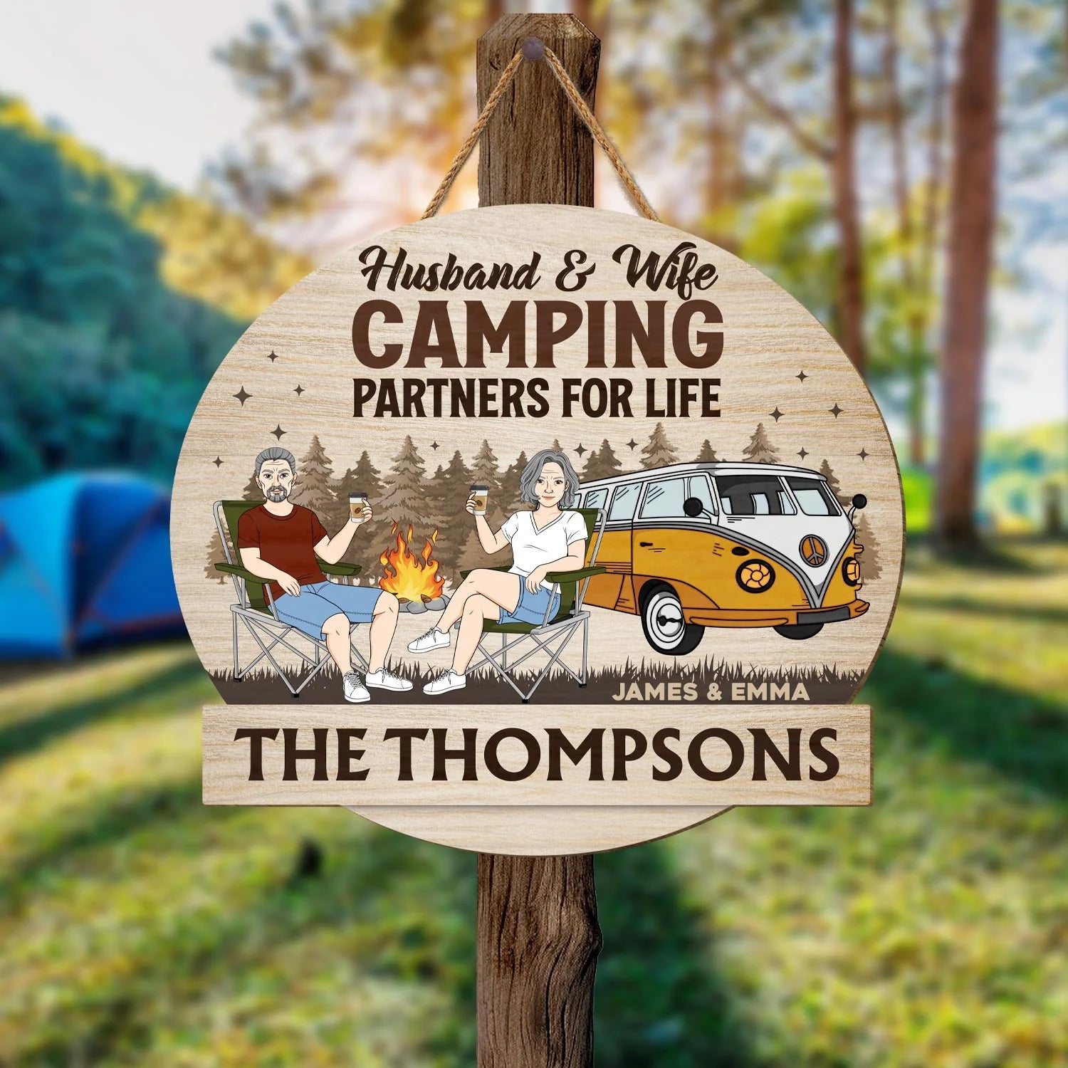 Personalized Wood Sign personalization view for Husband