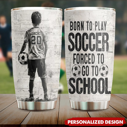 Custom Soccer Kid Tumbler for Kids/Babies with personalized design details for meaningful gifting