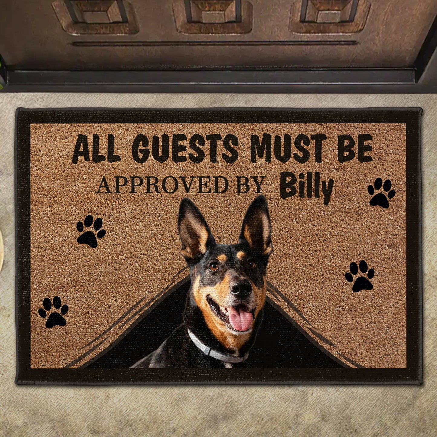 Custom Dog Doormat for Dog Lovers with personalized design details for meaningful gifting image 6