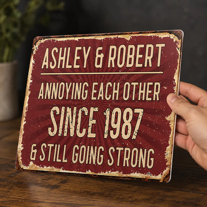 Metal Sign gift-ready design for Couples