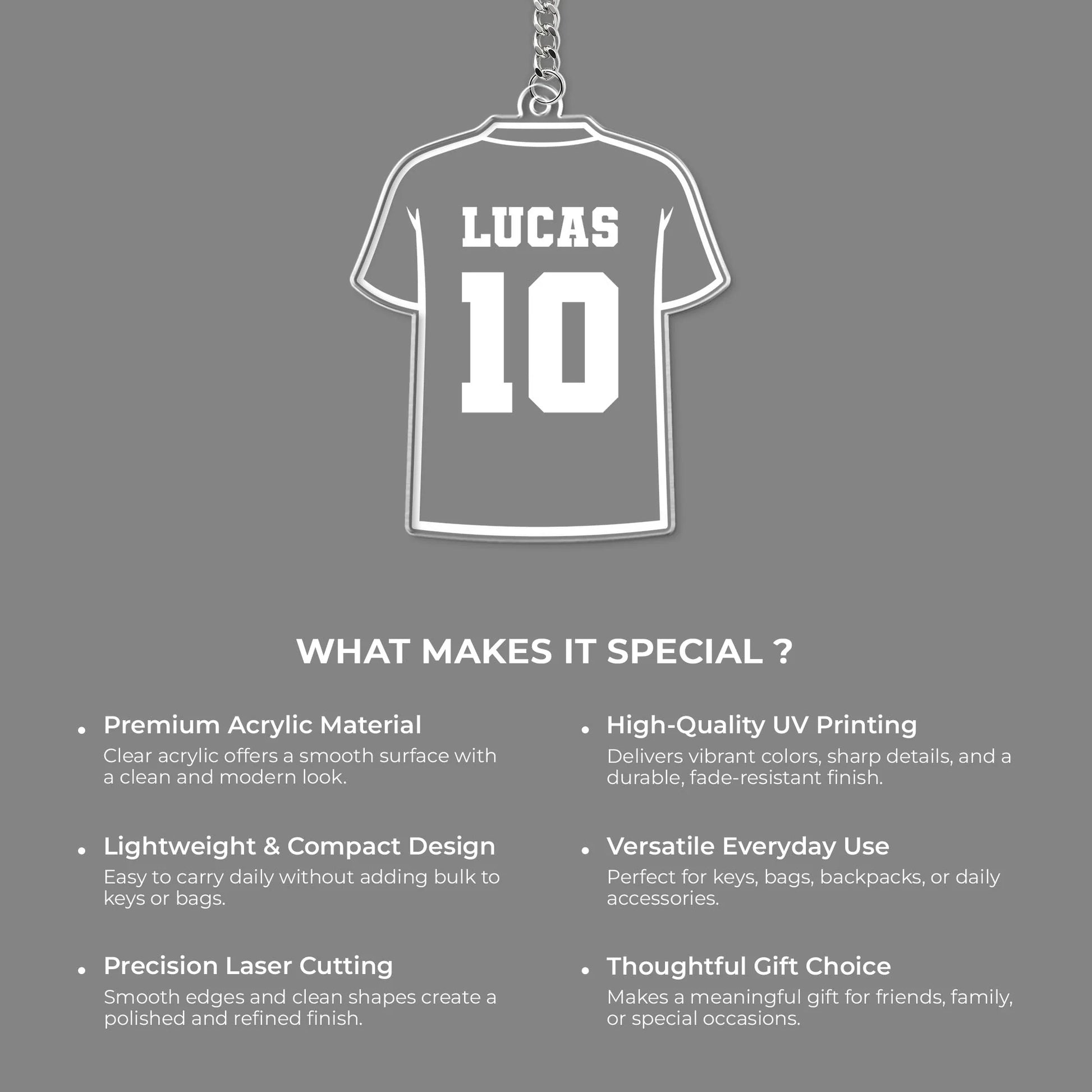 Custom Soccer Jersey Keychain for Mom with personalized design details for meaningful gifting image 6