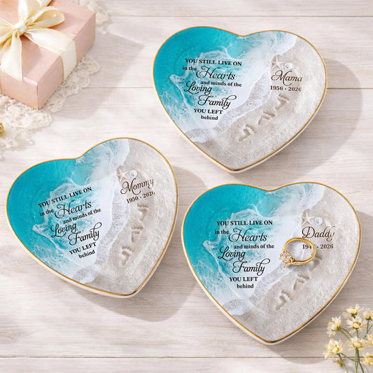 Personalized Memorial Ceramic Dish for Family with personalized design details for meaningful gifting
