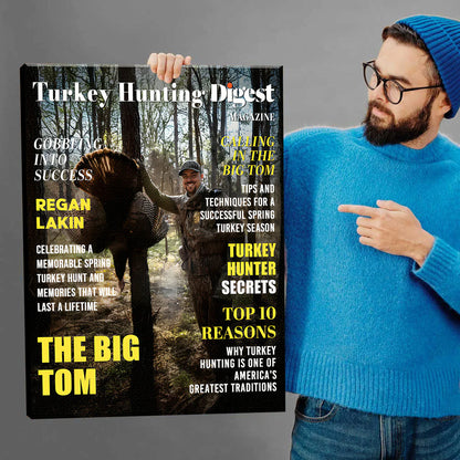Canvas / Poster material and size view - Custom Hunting Magazine Cover Canvas