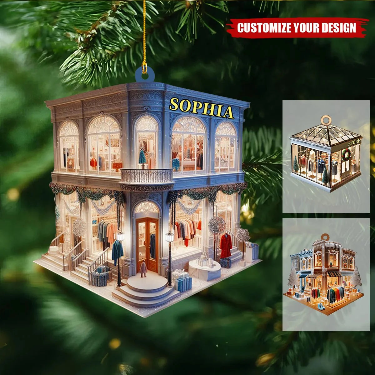 Custom Boutique Clothing Store Christmas Ornament - Personalized Holiday Keepsake Gift for Best Friends