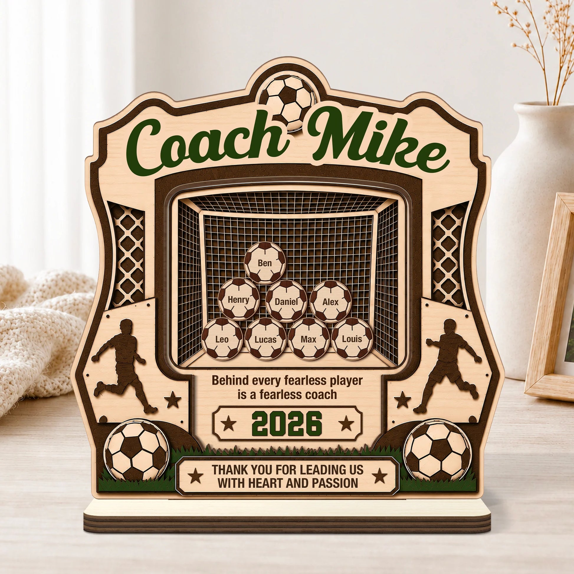 Personalized Soccer Coach Gift personalization view for Teacher
