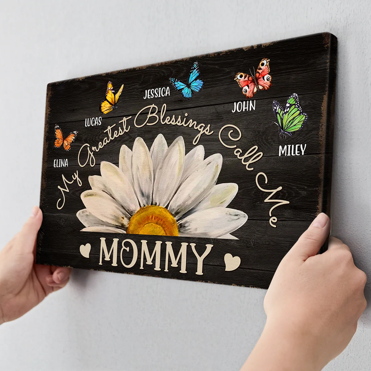 "My Greatest Blessings Call Me Mommy" - Personalized Canvas / Poster Gift for Mom or Wife