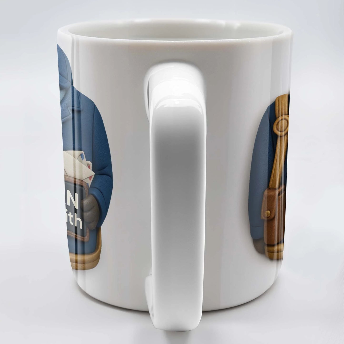 Personalized mailman coffee mug with custom postal uniform design for mail carrier gift image 8