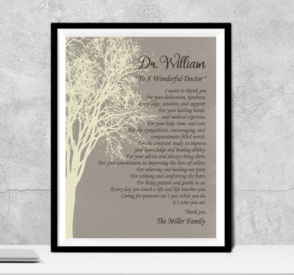 Custom Doctor Appreciation Gift personalization view for Colleagues