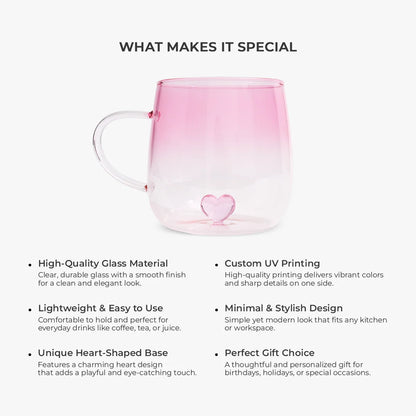 Sisters Are Different Flowers - Personalized Sister Pink Gradient Glass Mug