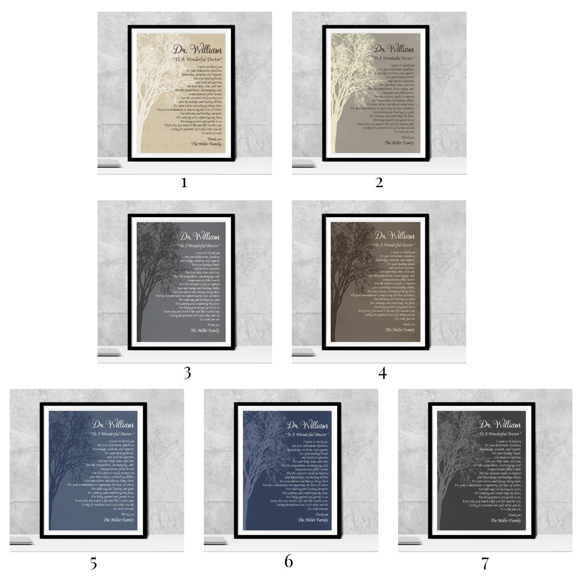 Custom Doctor Appreciation Gift for Colleagues with personalized design details for meaningful gifting image 8