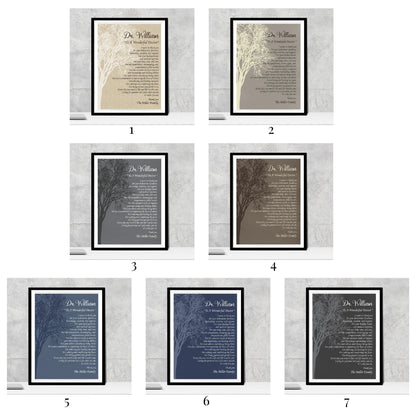 Custom Doctor Appreciation Gift for Colleagues with personalized design details for meaningful gifting image 8