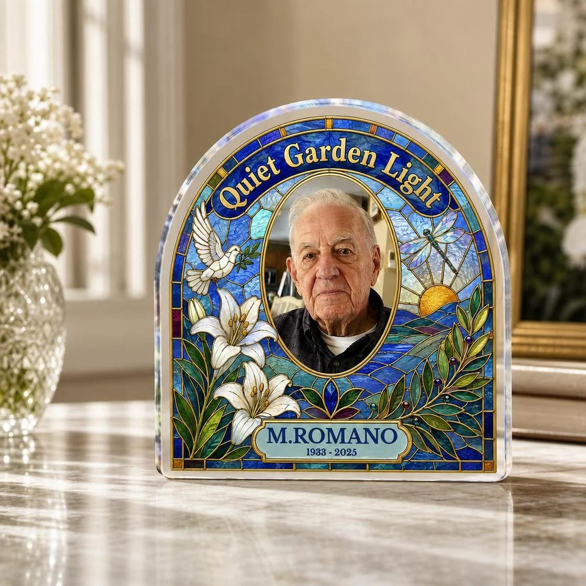 Beloved Ever Near Custom Shape Acrylic Plaque - Personalized Memorial Keepsake Gift for Family