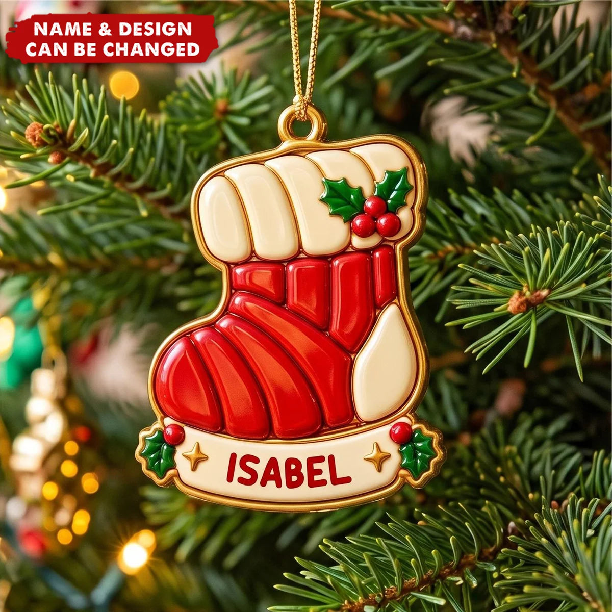 Mexican Pan Dulce Personalized Acrylic Ornament - Cute Concha Christmas Keepsake Gift for Kids and Family