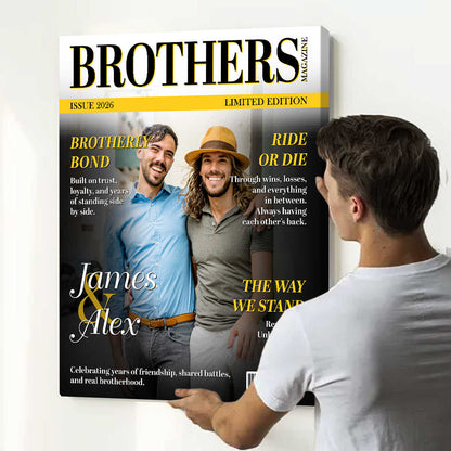 Canvas / Poster material and size view - Custom Brothers Magazine Cover Canvas