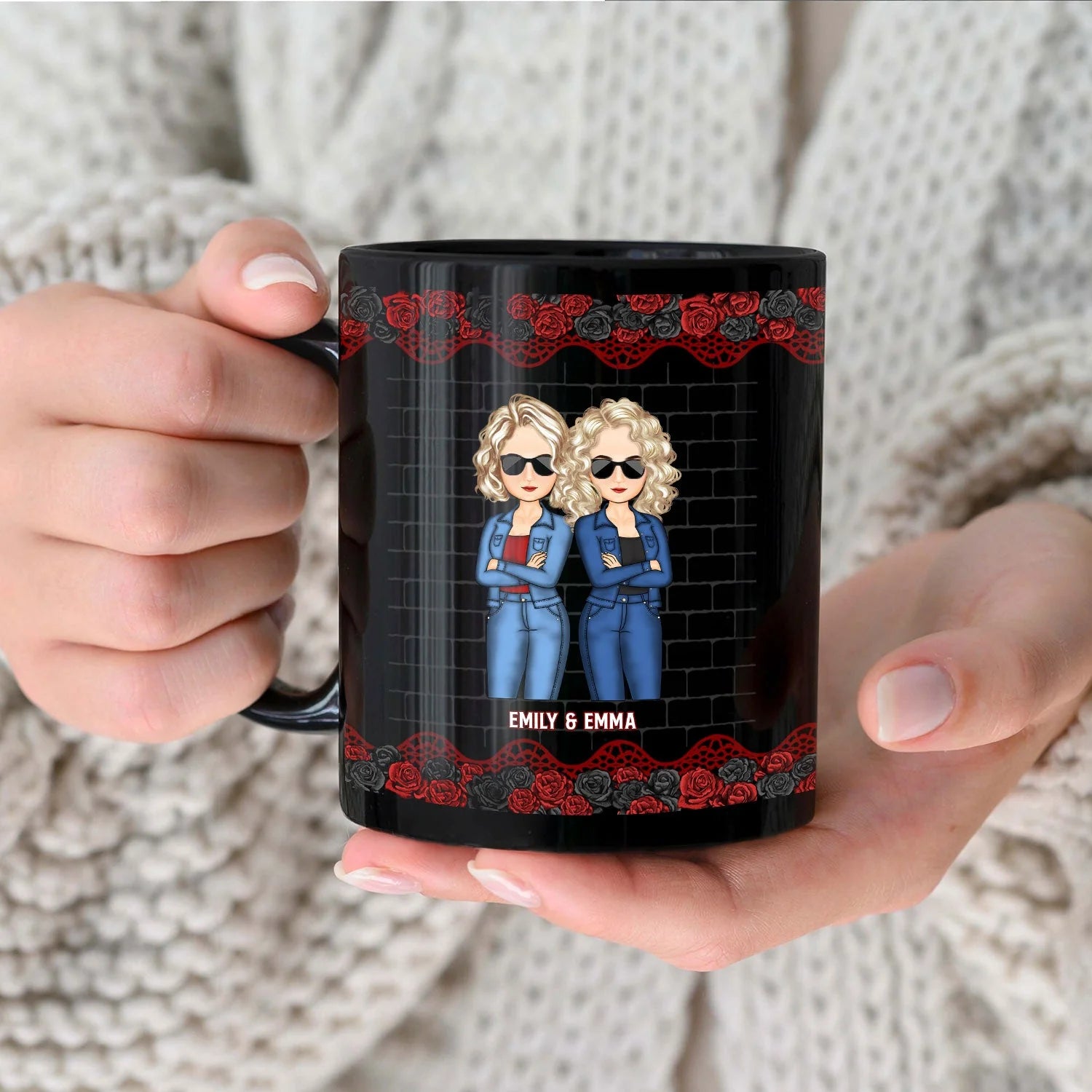 Congrats On Being My Brother You Lucky Bastard - Personalized Black Mug Sibling Gift