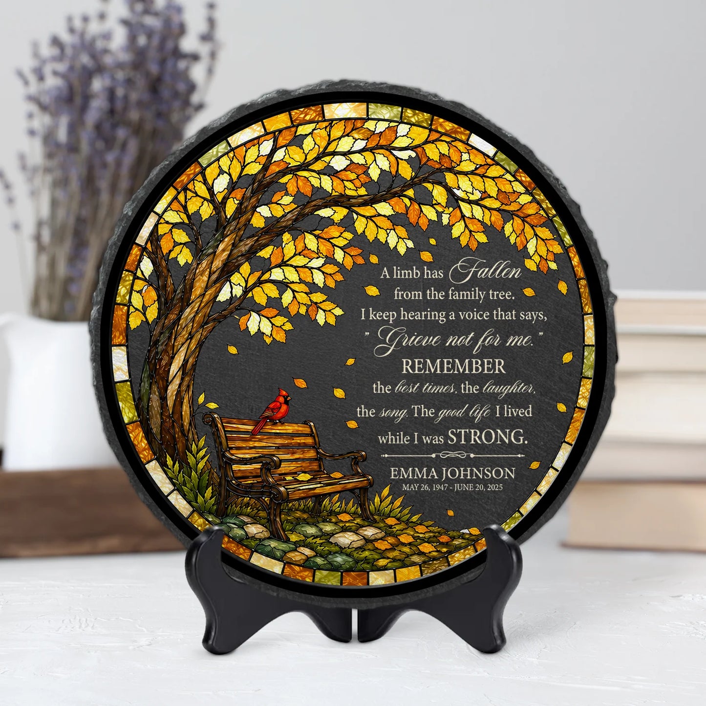 A Limb Has Fallen From The Family Tree - Personalized Memorial Garden Stone Keepsake