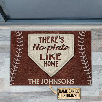 Personalized Baseball Doormat personalization view for Family