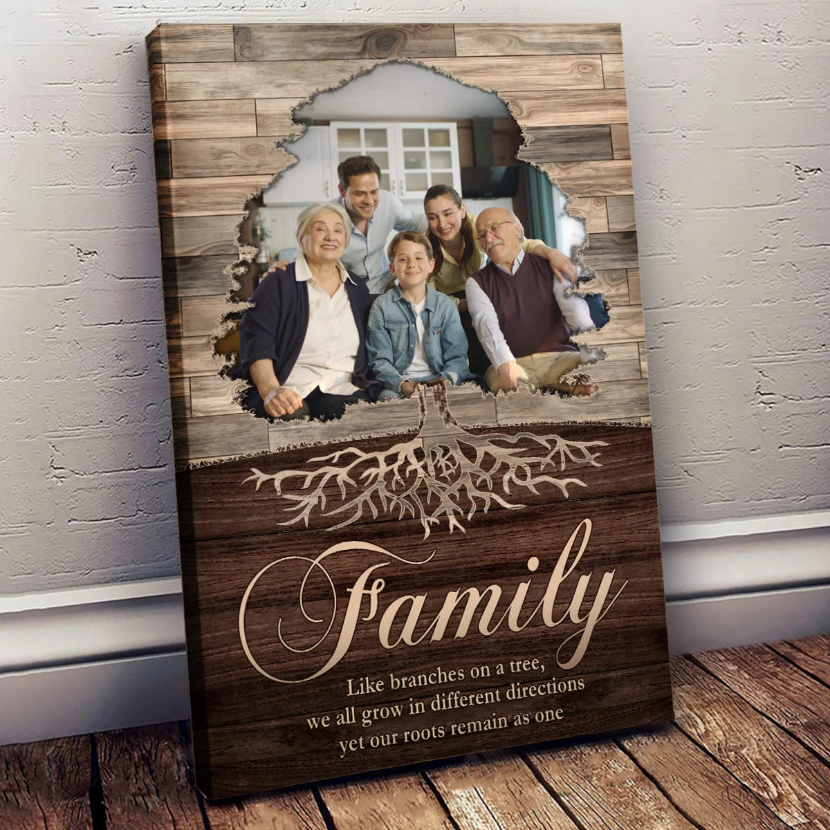 "Family Like Branches On A Tree" Personalized Photo / Canvas - Custom Family Wall Decor